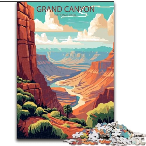 Puzzle für Teenager, Grand Canyon, anspruchsvolles Spiel, Spielzeug, Geschenk für die ganze Familie, ab 14 Jahren (50x75cm), 1000 Teile von NGZITNFXL