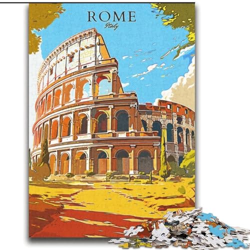 Puzzle für Teenager, Kolosseum, Rom, Italien Anspruchsvolles Spiel und Familienspiel, ganze Familie (38x52cm), 1000 Teile von NGZITNFXL