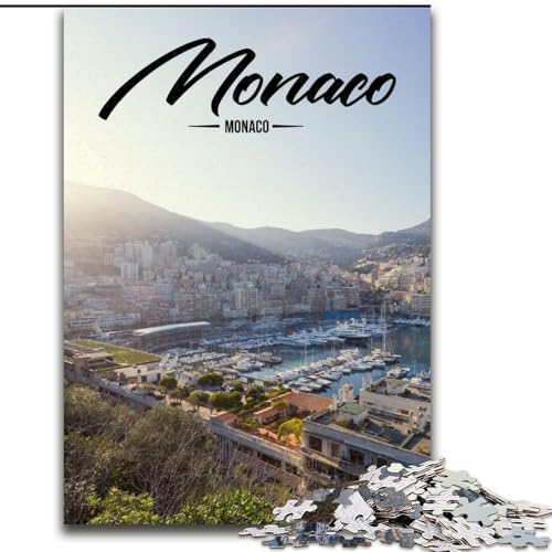 Puzzle für Teenager, Monaco, anspruchsvolles Spiel, Spielzeug, Geschenk für die ganze Familie, ab 14 Jahren (50x75cm), 1000 Teile von NGZITNFXL