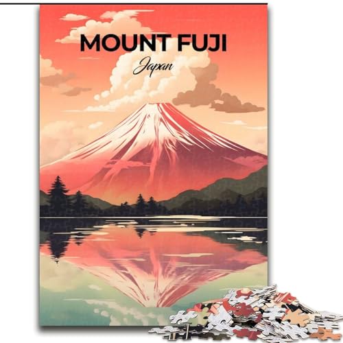 Puzzle für Teenager, Mount Fuji, anspruchsvolles Spiel, Spielzeug, Geschenk für die ganze Familie, ab 14 Jahren (50x75cm), 1000 Teile von NGZITNFXL