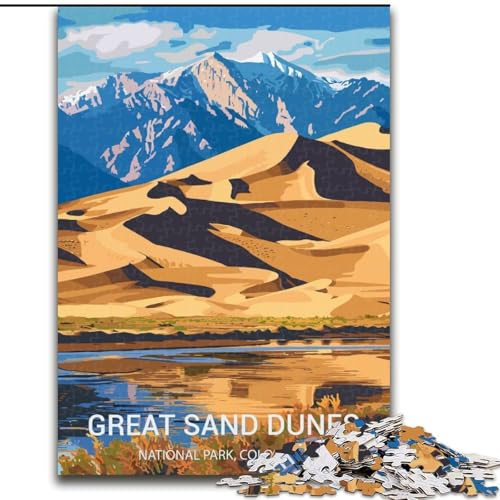Puzzle für Teenager, tolle Sanddünen, anspruchsvolles Spiel, Spielzeug, Geschenk für die ganze Familie, ab 14 Jahren (50x75cm), 1000 Teile von NGZITNFXL