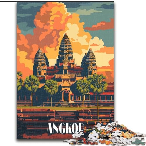 Puzzle für Teenager Majestätisches Angkor, anspruchsvolles Spiel und Familienspiel, ganze Familie (38x26cm), 1000 Teile von NGZITNFXL