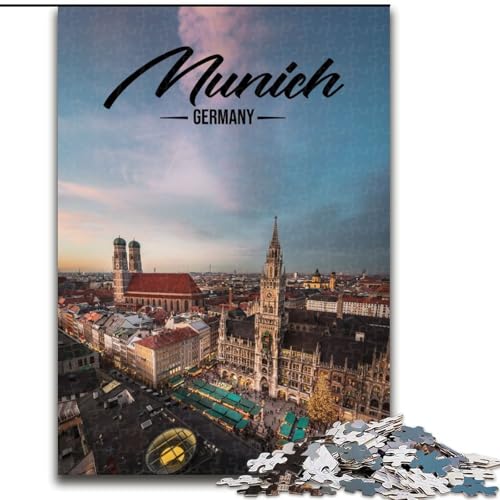 Puzzle für Teenager München, anspruchsvolles Spiel, Spielzeug, Geschenk für die ganze Familie, ab 14 Jahren (50x75cm), 1000 Teile von NGZITNFXL