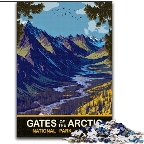 Puzzle für Teenager Tore der Arktis, anspruchsvolles Spiel und Familienspiel, ganze Familie (50x75cm), 1000 Teile von NGZITNFXL