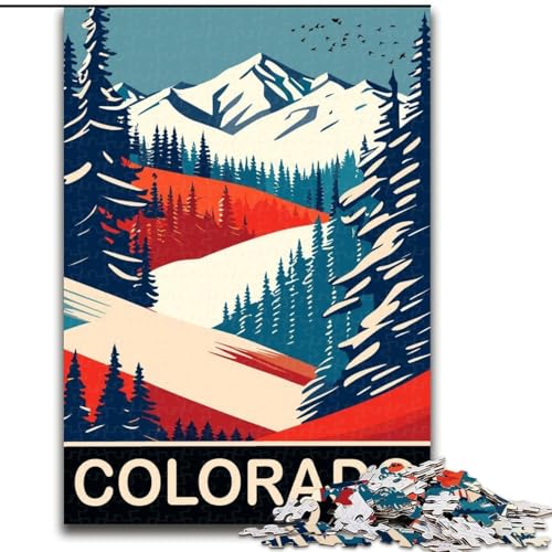 Puzzle mit 1000 Teilen für Teenager, Colorado, USA Geeignet für Kinder ab 14 Jahren Anspruchsvolles Spiel Tolles Geschenk für Gaming (50x75cm), 1000 Teile von NGZITNFXL