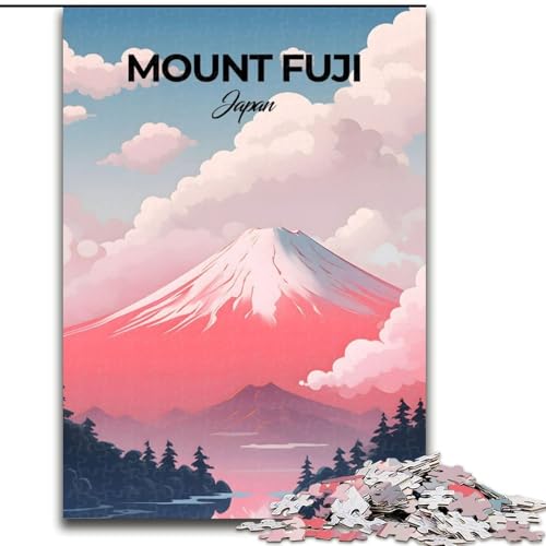 Puzzle mit 1000 Teilen für Teenager, Mount Fuji, geeignet für Kinder ab 14 Jahren, anspruchsvolles Spiel, tolles Geschenk für Gaming (50x75cm), 1000 Teile von NGZITNFXL