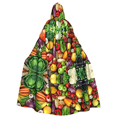 NHGFVT Kapuzenumhang mit frischem Obst und Gemüse, für Halloween, Weihnachten, Cosplay, Kostüm, Maskerade von NHGFVT