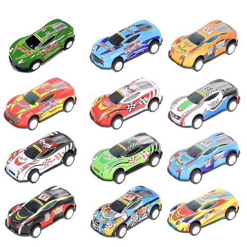 NHPY 12 Stück Spielzeugautos, Stunt 360 ° Drehbares Spielzeugauto, Springendes Trägheits, Auto Spielzeug, Legierung Zurückziehen Katapult-Kreativität Mini-Auto-Modelle Spielpreise Für Kinder (6.8Cm) von NHPY