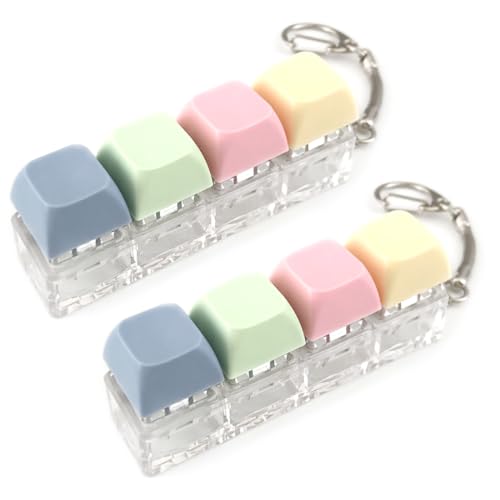 2 PCS Tastatur Fidget Spielzeug für Erwachsene,Lustig Bunter Fidget Tastatur Clicker,Pastell Tastatur Schlüsselanhänger, Schlüsselanhänger für Männer und Frauen,Mechanischer Schalter Stressabbau. 2 PCS Tastatur Fidget Spielzeug für Erwachsene,Lustig Bunter Fidget Tastatur Clicker,Pastell Tastatur Schlüsselanhänger, Schlüsselanhänger für Männer und Frauen,Mechanischer Schalter Stressabbau. von NHQZ