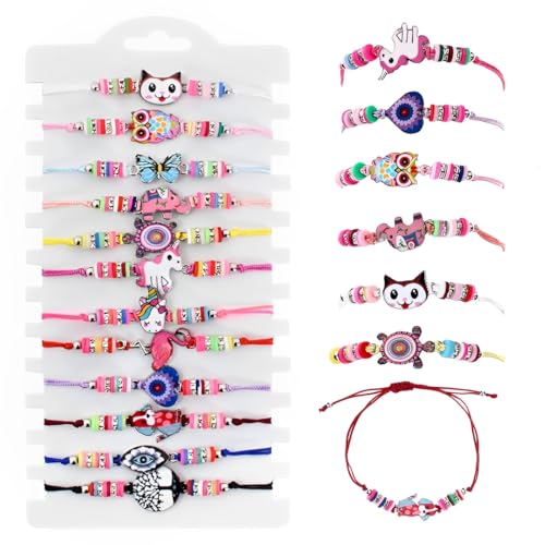NHQZ 1 Satz Freundschaftsarmbänder Kinder, Armband Mädchen, Geschenke Kindergeburtstag Mitgebsel,Gastgeschenk Kindergeburtstag,Armband Kinder,Kindergeburtstag Gastgeschenke(Einhorn,A) von NHQZ