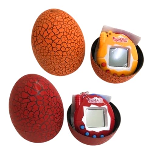 NHQZ 2 PCS Eierschale Elektronische Haustier Spielmaschine Tragbar Handheld Virtuelle Haustiere Spielzeug Mit Schlüsselbund Tier Spielekonsole für Erwachsene und Kinder（B） von NHQZ