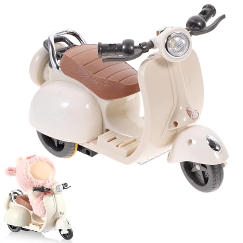 NHQZ Mini Elektroroller,Motorrad Spielzeug,lustiges Puppenzubehör mit Musik und Lichtern,360° drehbar,Labubuu Puppenzubehör,Puppe nicht enthalten,für Kinder ab 3 Jahren von NHQZ
