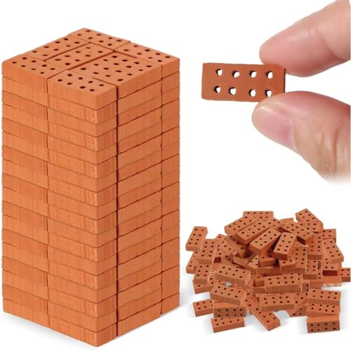 NHQZ Mini Ziegel Miniatur Ziegel Mini Modellziegel Gebäude Ziegelsteine für DIY Bauen Puppenhaus Garten Ornament Haus Spielzeug Deko, 50 Stück NHQZ Mini Ziegel Miniatur Ziegel Mini Modellziegel Gebäude Ziegelsteine für DIY Bauen Puppenhaus Garten Ornament Haus Spielzeug Deko, 50 Stück von NHQZ