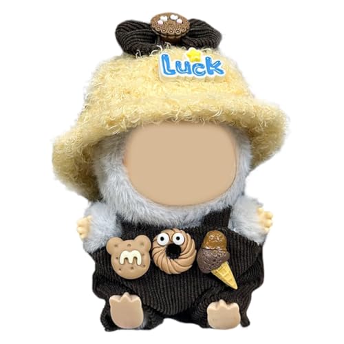 NHQZ Niedliche Mini Plüsch Puppen Kleidung Outfit:Glücksset-nur Bekleidungs zubehör für 17cm Labubu Puppen Pullover Hoodie Kleidung NHQZ Niedliche Mini Plüsch Puppen Kleidung Outfit:Glücksset-nur Bekleidungs zubehör für 17cm Labubu Puppen Pullover Hoodie Kleidung von NHQZ