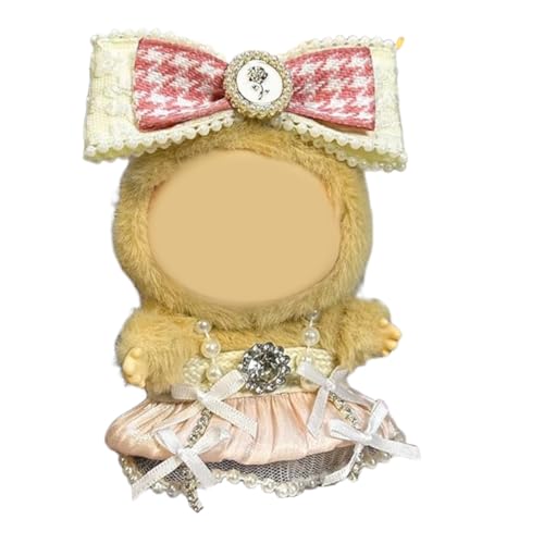 NHQZ Niedliche Mini Plüsch Puppen Kleidung Outfit:Rosa Satz-nur Bekleidungs zubehör für 17cm Labubu Puppen Pullover Hoodie Kleidung NHQZ Niedliche Mini Plüsch Puppen Kleidung Outfit:Rosa Satz-nur Bekleidungs zubehör für 17cm Labubu Puppen Pullover Hoodie Kleidung von NHQZ