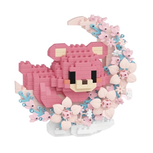 NHQZ Panda Bausteine Set Panda Klemmbausteine Mini Bausteine Set Panda Tier Building Block Set Panda Geschenke für Erwachsene Kinder, Rosa Bär NHQZ Panda Bausteine Set Panda Klemmbausteine Mini Bausteine Set Panda Tier Building Block Set Panda Geschenke für Erwachsene Kinder, Rosa Bär von NHQZ