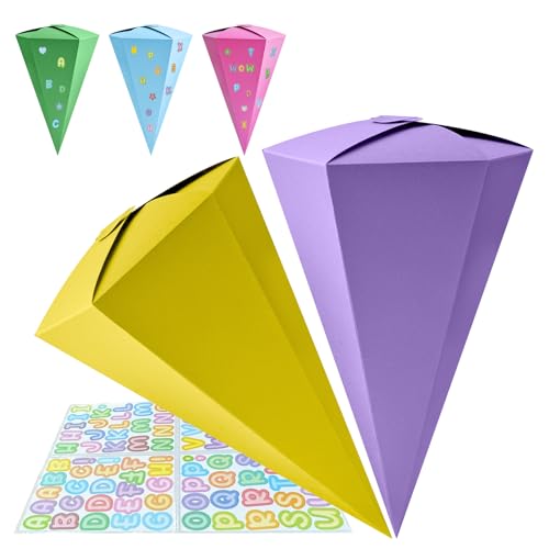 NHTJTHE 5pcs Geschwister Schultüte 30cm, Faltbare Zuckertüte für die Einschulung zum Schulanfang, Geschenkverpackung für Schulanfänger von NHTJTHE