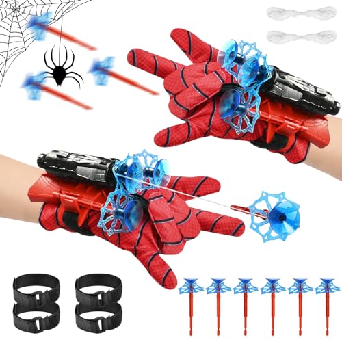 NHYDZSZ 2 Stück Launcher Handschuh, Launcher Spielzeug, Kids Hero Handschuhe Web Shooter, Handgelenk Spielzeug Set, Cosplay Glove Launcher von NHYDZSZ