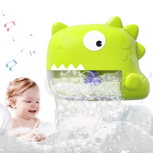 Badewannenspielzeug ab 1 2 3 4 Jahre, Badespielzeug Baby mit Musik, Schaummaschine Badewanne, Dinosaurier Seifenblasenmaschine, Wasserspielzeug Kinder ab 0 1 2 3 4 + Jahre von NHYDZSZ