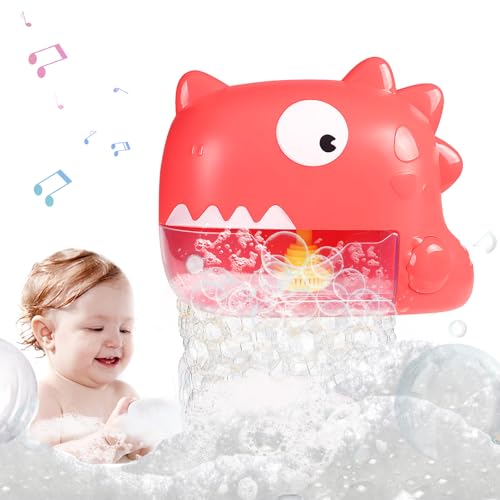 Badewannenspielzeug ab 1 2 3 4 Jahre, Badespielzeug Baby mit Musik, Schaummaschine Badewanne, Dinosaurier Seifenblasenmaschine, Wasserspielzeug Kinder ab 0 1 2 3 4 + Jahre von NHYDZSZ