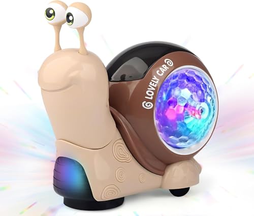 Baby Krabbel Spielzeug 0-3 Jahre, Schnecke Krabbelspielzeug mit Lichtern und Musik, Krabbelspielzeug für Kleinkinder, Pädagogisches Lernspielzeug, Lustiges Krabbelspielzeug für Kinder Geschenk (Braun) Baby Krabbel Spielzeug 0-3 Jahre, Schnecke Krabbelspielzeug mit Lichtern und Musik, Krabbelspielzeug für Kleinkinder, Pädagogisches Lernspielzeug, Lustiges Krabbelspielzeug für Kinder Geschenk (Braun) von NHYDZSZ