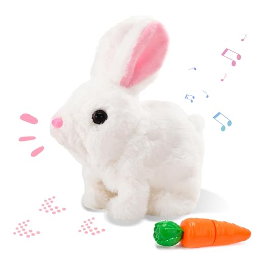 NHYDZSZ Hüpfendes Kaninchen, Interaktive Spielzeug Kaninchen mit Geräuschen Bewegungen Animiertes Gehen Wackeln Ohren Zucken Nase, Ostern Plüschhase, Sprechender Hasen für Ostern Geschenke NHYDZSZ Hüpfendes Kaninchen, Interaktive Spielzeug Kaninchen mit Geräuschen Bewegungen Animiertes Gehen Wackeln Ohren Zucken Nase, Ostern Plüschhase, Sprechender Hasen für Ostern Geschenke von NHYDZSZ