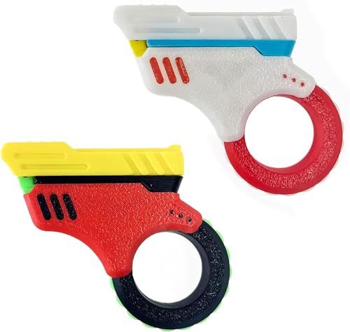 NIANE 2er-Pack Stressabbau-EDC-Gyro-Fingerspielzeug, 3D-Gedruckter Fidget-Slider, Fidget-Flipper-Ratschenrad for Erwachsene, Stressabbau-Fidget-Spinner zur Angstlinderung (Color : 2-Pack Mix D) von NIANE