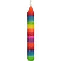 NIC 522725 Kerze bunte Streifen / Regenbogen von NIC SPIEL+ART