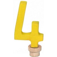 NIC 522964 Geburtstags-Ziffer 4 aus Holz von NIC SPIEL+ART
