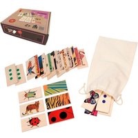 NIC 103623 - Dusyma Tierkleider, 31-teilig, Lernspiel, Kinderspiel, Holz von NIC