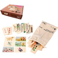 NIC 103910 - Dusyma Wo Tiere leben, 31-teilig, Lernspiel, Kinderspiel, Holz von NIC