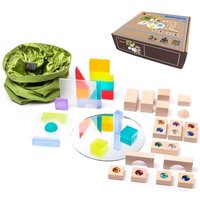 NIC 183223 - Dusyma Zaubersteine, Zauberschätze im Samtbeutel, 38 Bauteile, Bausteine-Set von NIC