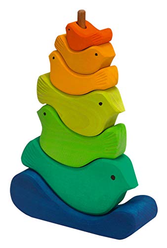 NIC 523205 Bird Stacker, 7 Parts Geschicklichkeitsspiele, bunt von NIC