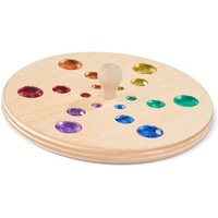 NIC 525050 - Fantasiekreisel aus Birkenholz und Acryl-Juwelen, Kreisel, 12 cm von NIC