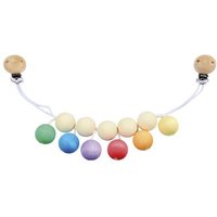 NIC 61136.1 - Kinderwagenkette Klapperkette, bunt, Holz, nicBIO-Serie, Länge: 38 cm von NIC