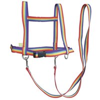 NIC 810904 - Kinder-Pferdespielleine, regenbogenfarbig, Kinder-Pferdegeschirr, verstellbar, Gurtband von NIC