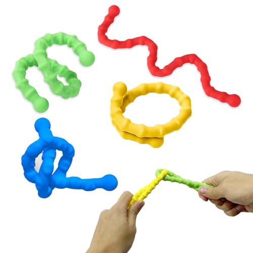 NICEIN Neuentwurf 4 Stück Fidget Toys Kinder, Hand Tangle Toy, Autismus Spielzeug, Sensory Toys, Anti Stress Spielzeug Kinder, Fidget Toy Adhs von NICEIN