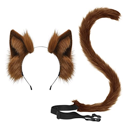 Halloween Kostümsets Plüsch Katzenohren Katzenschwanz Cosplay Party Haarband Haarreif Haarspange Headwear Anime Fancy Dress Requisiten Fasching Karneval Masquerade Stirnband Haarnadel Haarschmuck von NICEYEA