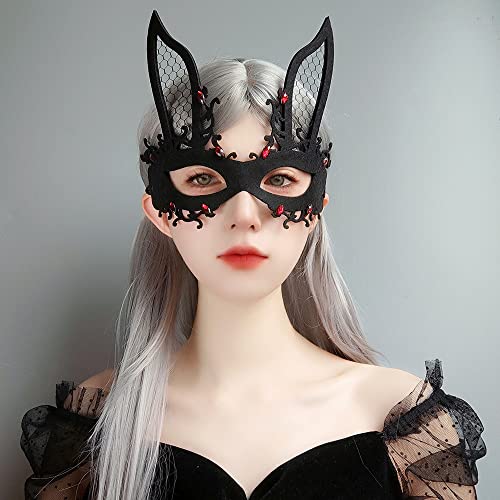 NICEYEA 2 Stück Medusa-Karneval Maske mit Spitzenbesatz Mesh Maske Venezianische Maske Augenmaske Gothic Gesichtsmaske Masquerade Maske für Halloween Karneval Party Kostüm von NICEYEA