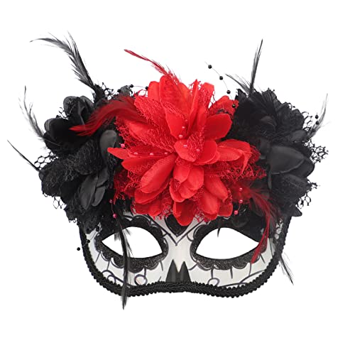 NICEYEA Mexikanische Totenmaske Tag der Toten Maske Augenmaske mit Blume La Catrina Halbmaske Halloween Totenkopfmaske Mexikanische Maske Kostüm Halloween Kostüm Accessoire NICEYEA Mexikanische Totenmaske Tag der Toten Maske Augenmaske mit Blume La Catrina Halbmaske Halloween Totenkopfmaske Mexikanische Maske Kostüm Halloween Kostüm Accessoire von NICEYEA