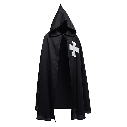 NICEYEA Mittelalter Ritter Umhang mit Kapuze Kostüm Tempelritter Kreuzritter Umhang Fasching Cospaly LARP Tempel Hospitaller Mantel Cloak mit Kreuz,Verkleidung Damen Herren NICEYEA Mittelalter Ritter Umhang mit Kapuze Kostüm Tempelritter Kreuzritter Umhang Fasching Cospaly LARP Tempel Hospitaller Mantel Cloak mit Kreuz,Verkleidung Damen Herren von NICEYEA