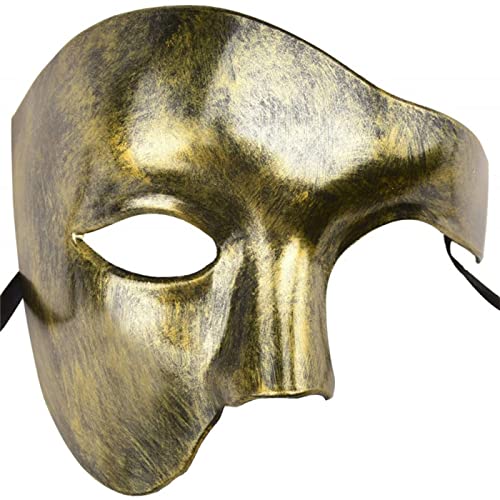NICEYEA Venezianische Maske Herren Damen Phantom Of The Opera Vintage Design Venezianische Karneval Maskerade Maske Karnevalsmasken Römische Tanzmaske Kostüm für Halloween Karneval Ball Party Oper von NICEYEA