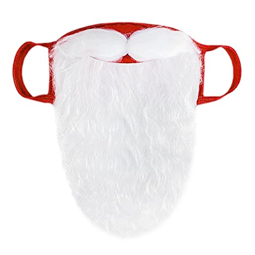 NICEYEA Weihnachten Weihnachtsmann Bart Gesichtsmaske Xmas Santa Bart Maske Gesichtsabdeckung Urlaub Party Cosplay Verkleidung Kostüm Lustige Requisiten Zubehör von NICEYEA