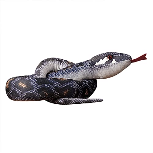 Simulation Schlange Spielzeug Pythonpuppe Kreativer Plüsch Schlange Realistische Schlange Streich Spiel Handpuppe Spielzeug für Tricky Aprilscherz Halloween Spielzeug von NICEYEA