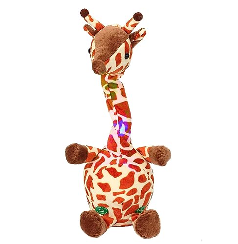Sprechender Giraffe Plüschtiere Babyspielzeug, Tanzender Giraffe Singender Giraffe mit Wiedergabefunktion, Singender,Aufzeichnung,Leuchten, Baby Interaktives Plüschtier für 2 3 4+ Jahre Kinder Sprechender Giraffe Plüschtiere Babyspielzeug, Tanzender Giraffe Singender Giraffe mit Wiedergabefunktion, Singender,Aufzeichnung,Leuchten, Baby Interaktives Plüschtier für 2 3 4+ Jahre Kinder von NICEYEA