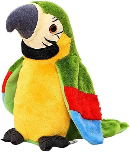 NICEYEA Sprechender Papagei Plüschvogel Lustig Plüschtiere Kuscheltiere Spielzeug nachsprechendes Plüschtier mit Aufnahme- und Wiedergabefunktion mit den Flügeln Spielzeug für Kinder von NICEYEA