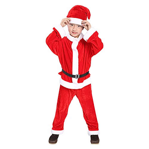 Weihnachtsmann Kostüm Kinder Nikolauskostüm Santa Claus Junge Oberteil, Hose, Mütze, Mädchen Rock, Umhang, Mütze, Party Festzug Kinder Samt Winter Warm Xmas Outfits Cosplay Party Verkleidung Set Weihnachtsmann Kostüm Kinder Nikolauskostüm Santa Claus Junge Oberteil, Hose, Mütze, Mädchen Rock, Umhang, Mütze, Party Festzug Kinder Samt Winter Warm Xmas Outfits Cosplay Party Verkleidung Set von NICEYEA