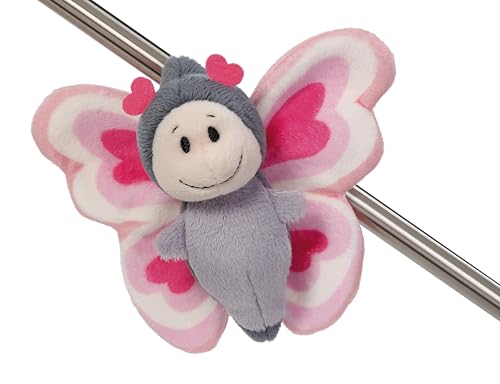MagNICI Love Schmetterling 10cm - pink - Kuscheltier mit Magnet – Plüschtier haftet auf Metalloberflächen, Magnettafeln und Taschenhänkel als Reisebegleiter – tolle Geschenkidee | 62608 von NICI