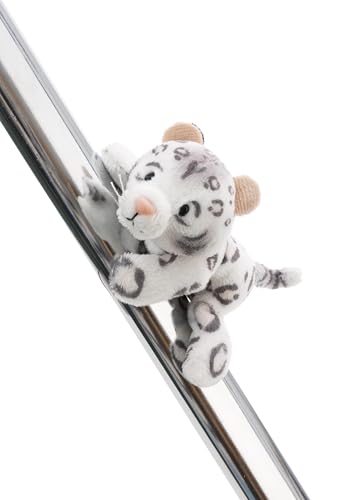 MagNICI Schneeleopard Eleni Snowbell 12cm - weiß - Kuscheltier mit Magnet – Plüschtier haftet auf Metalloberflächen, Magnettafeln und Taschenhänkel als Reisebegleiter – tolle Geschenkidee | 62404 von NICI