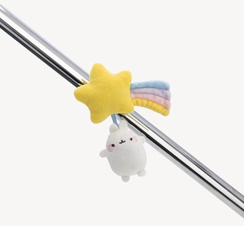 MagNICI Sternschnuppe mit MOLANG 5cm - weiß - Kuscheltier mit Magnet – Plüschtier haftet auf Metalloberflächen, Magnettafeln und Taschenhänkel als Reisebegleiter – tolle Geschenkidee | 62213 von NICI